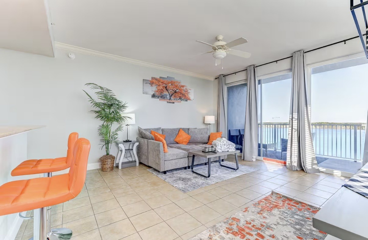 Two Bedroom Suite Corner View with lake and pool views! CORNER condo with 2 bedrooms, 2 balconies, 2 bedrooms and 2 bunks!